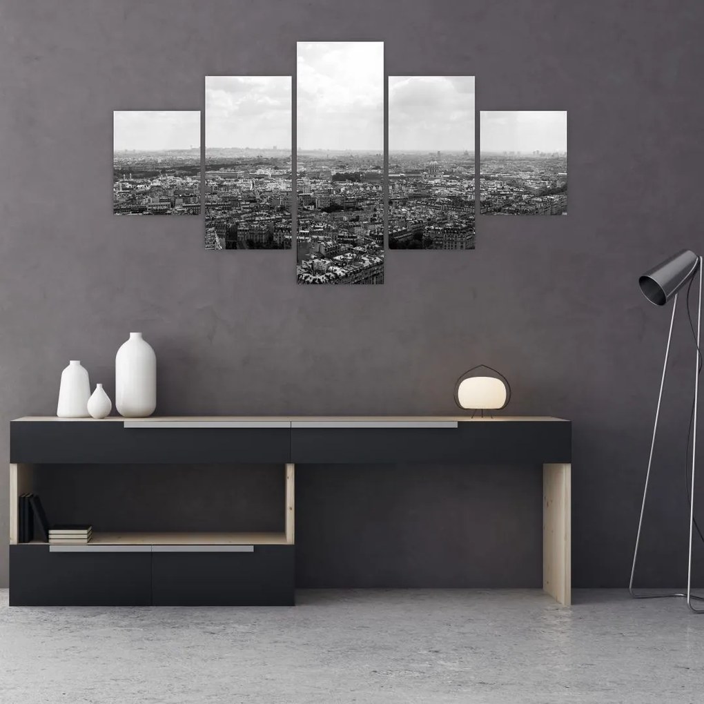 Obraz - Dachy domów w Paryżu (125x70 cm)