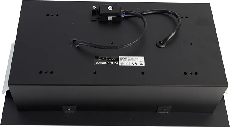 Wpuszczany reflektor czarny AR111 regulowany 2-światła - Oneon