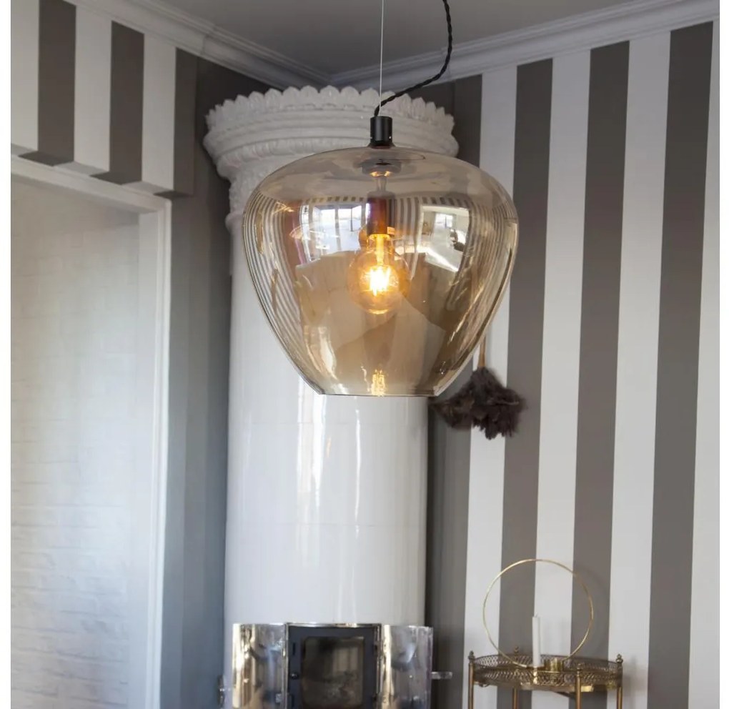 ByRydens 4200870-5503 - Żyrandol na lince BELLISSIMO 1xE27/8W/230V dymny/brązowy