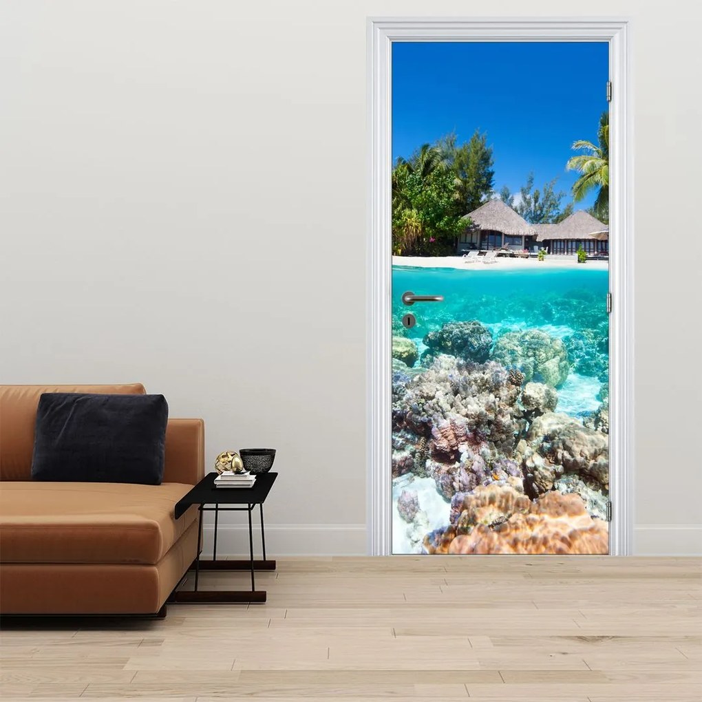 Fototapeta na drzwi - Plaże na tropikalnej wyspie (95x205cm)