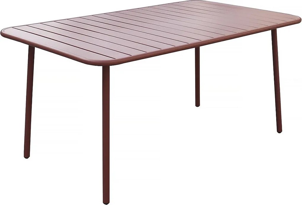 Stół ogrodowy metalowy "Bilbao" - 150 x 90 x 71 cm - Terakota