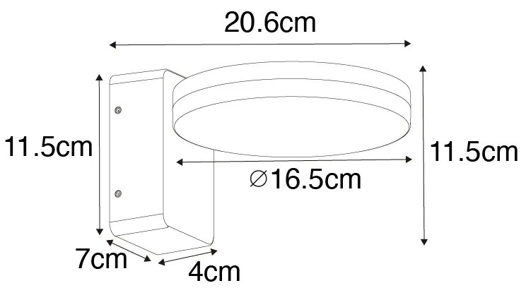 Zewnetrzna Nowoczesny Kinkiet / Lampa scienna zewnętrzny czarny w tym LED IP54 - Esmee Nowoczesny Oswietlenie zewnetrzne