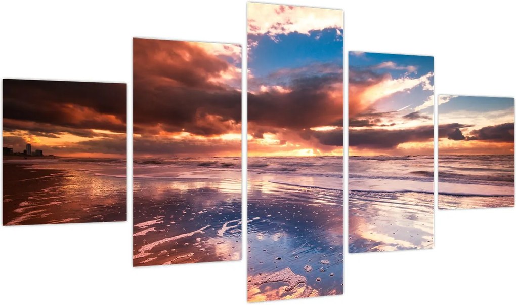 Obraz - Wieczorna plaża (125x70 cm)