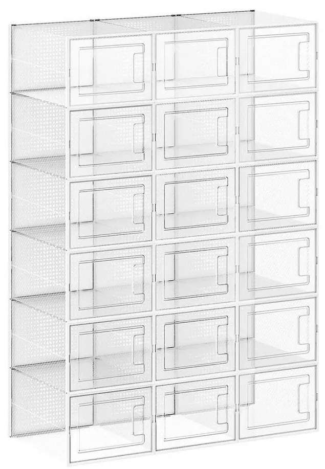 Modułowy regał z przegródkami BOXIFY, biały