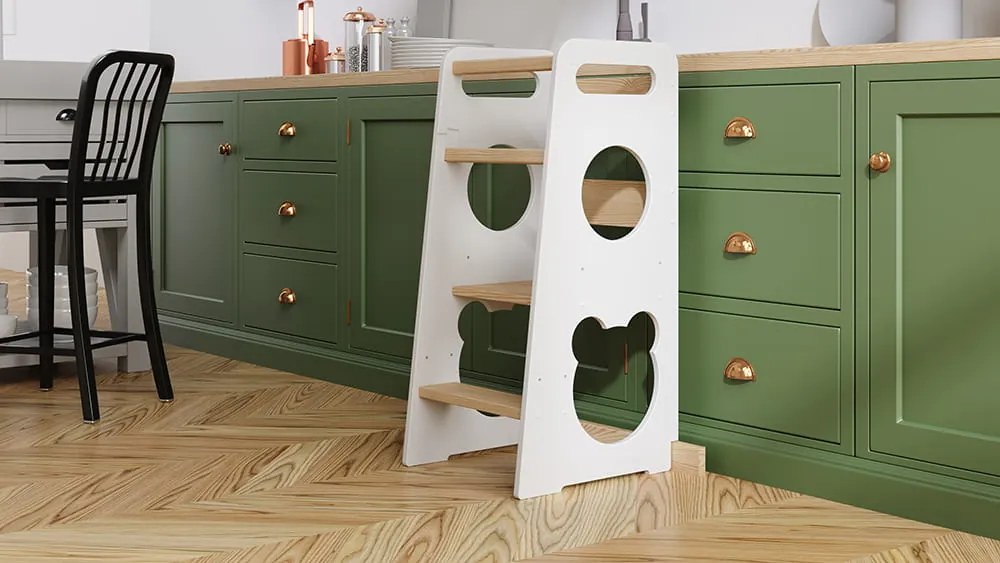 Pomocnik kuchenny BEAR biały