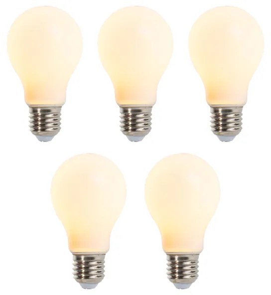 Zestaw 5 żarówek LED E27 przyciemnianych A60 matowych 5W 380lm