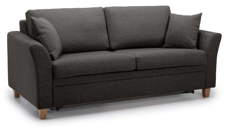 Antracytowa rozkładana sofa Scandic Sonia