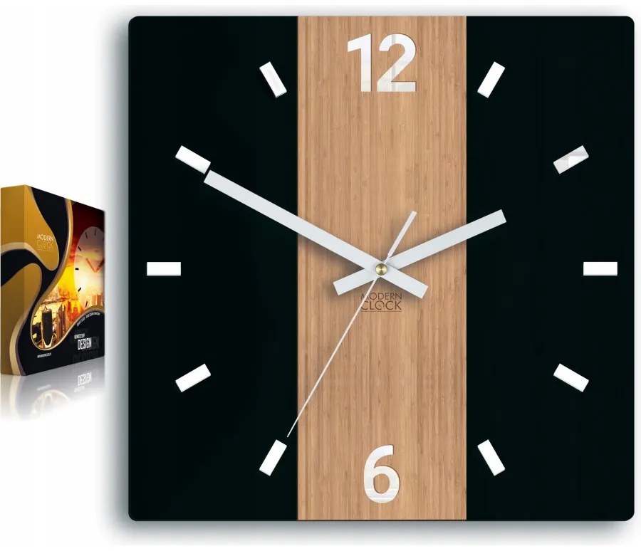 Zegar na ścianę nowoczesny do salonu sypialni cichy kwadratowy efektowny