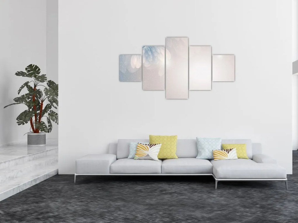 Obraz - Zaśnieżone kwiaty (125x70 cm)