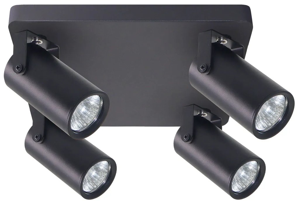 Czarna lampa sufitowa 4-punktowa loft - Z073 E0-K50