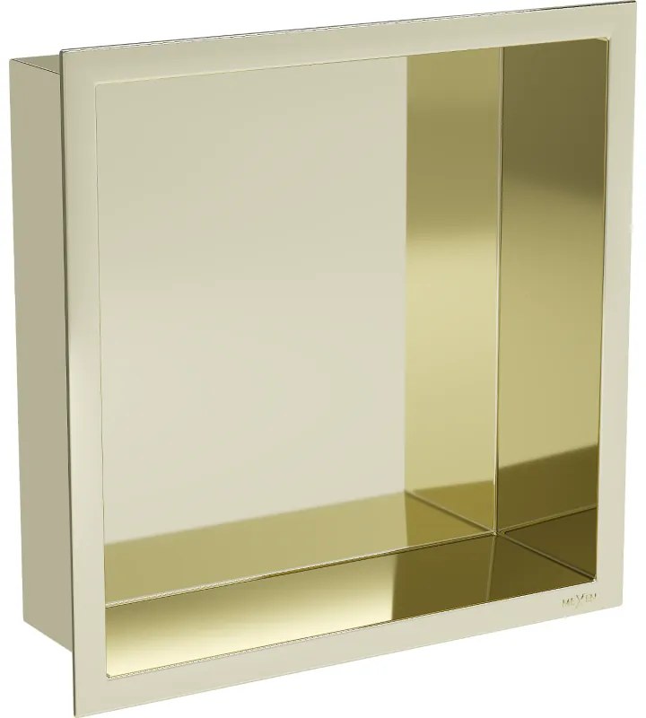Mexen X-Wall-R półka wnękowa z kołnierzem 30 x 30 cm, złota - 1950303010