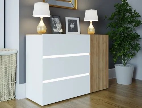 Komoda z oświetleniem LED zimnym Lenybelardo 222