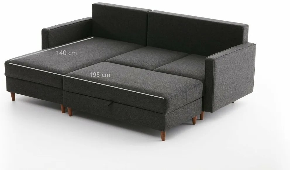Sofa narożna Eva Left Anthracite