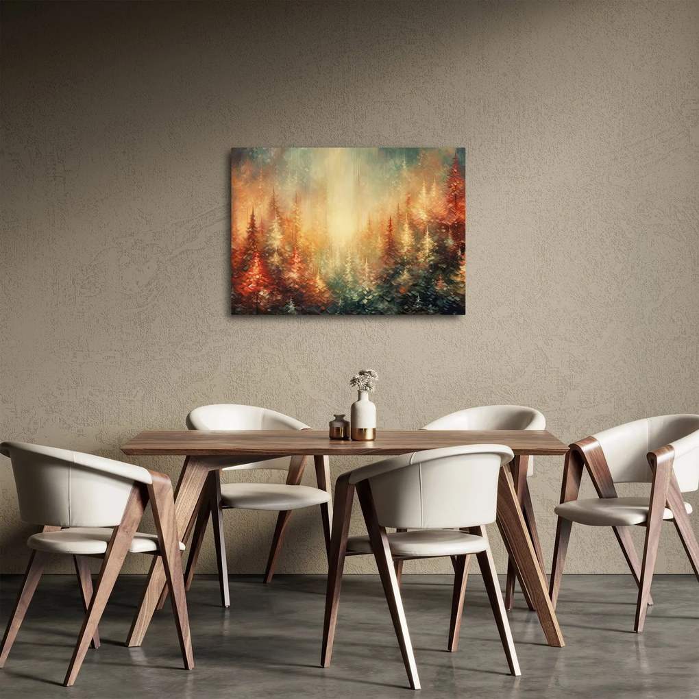 Obraz - Malowanie lasów (70x50 cm)