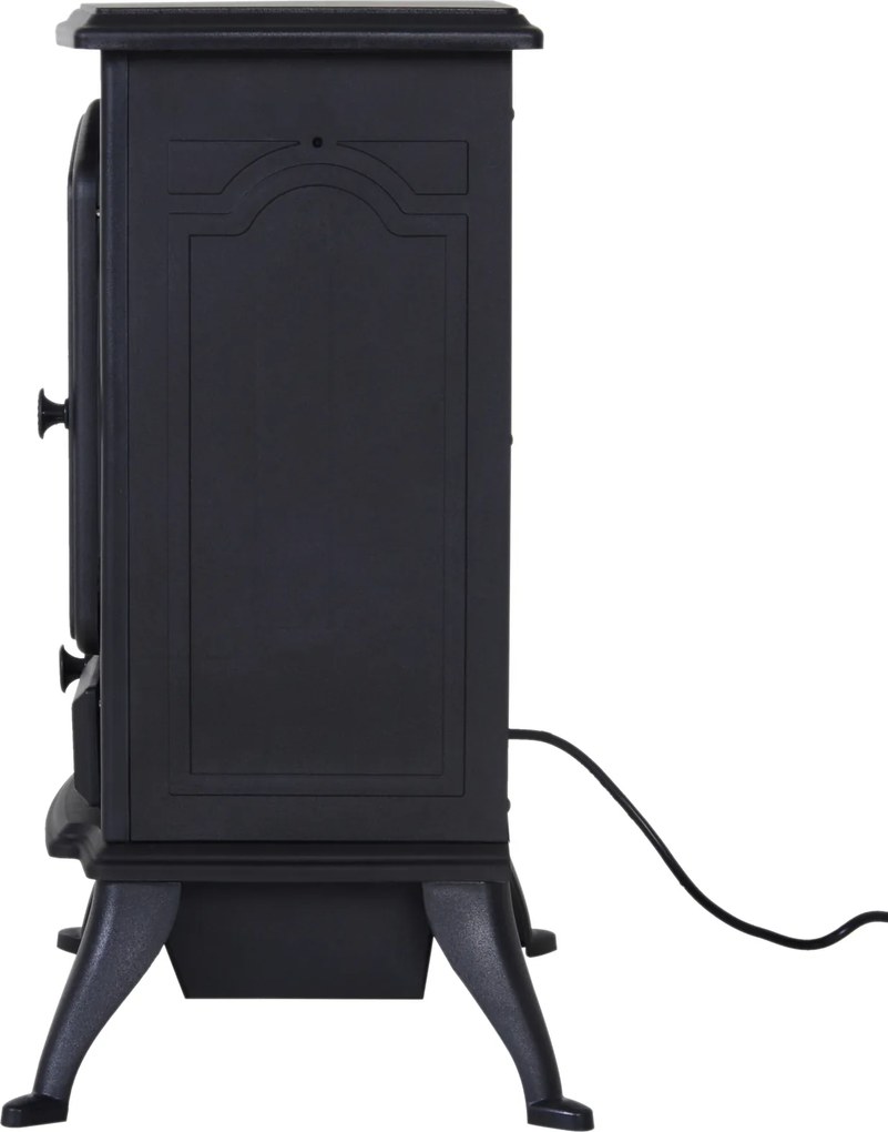 HOMCOM Kominek Elektryczny 1800W Czarny