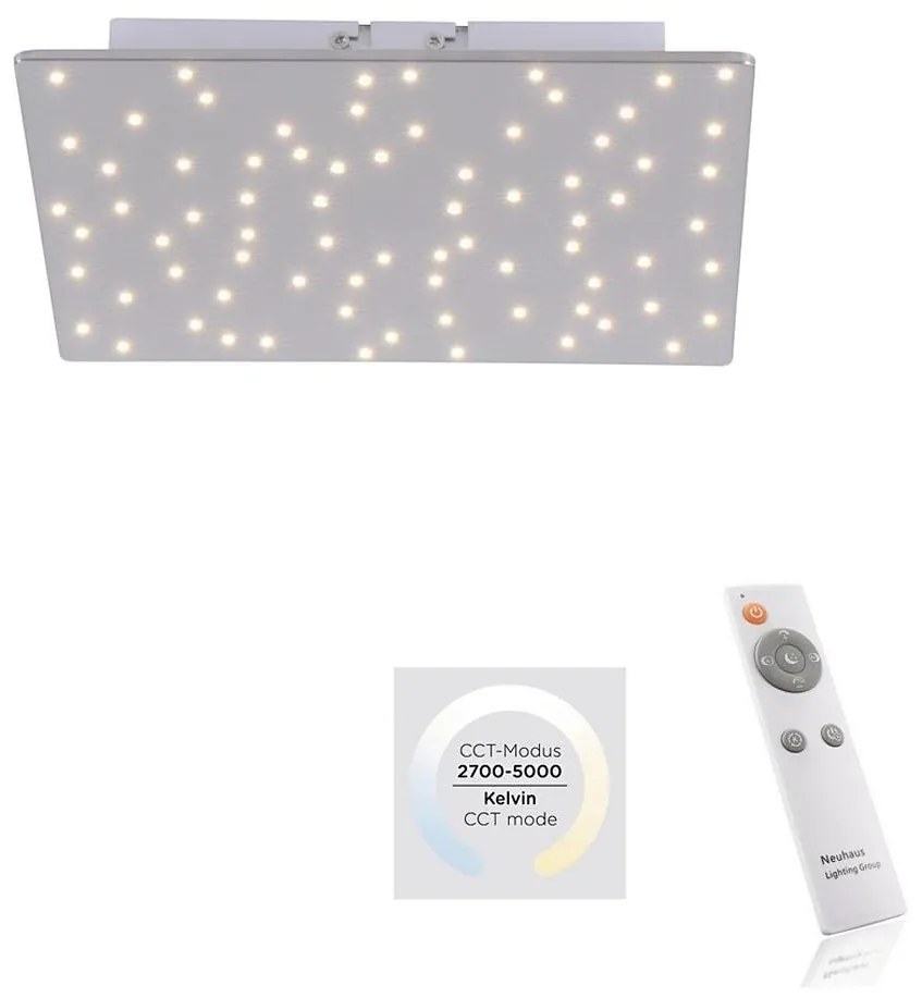 Leuchten Direkt 14670-55 - LED Plafon ściemnialny SPARKLE LED/12W/230V + Pilot