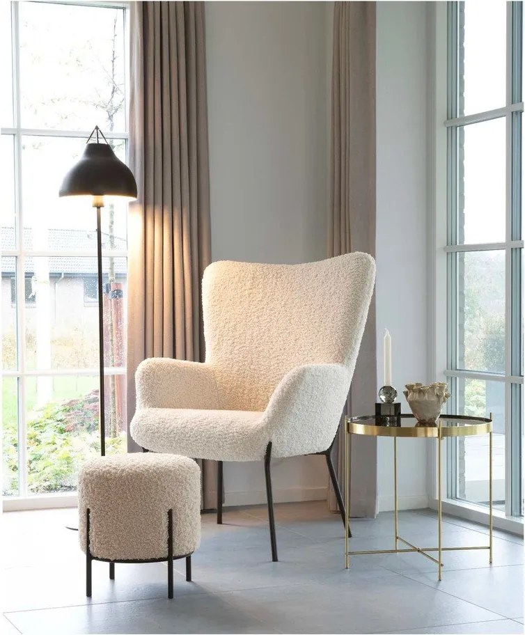 Kremowy fotel z imitacji futra Glasgow – Bonami Essentials