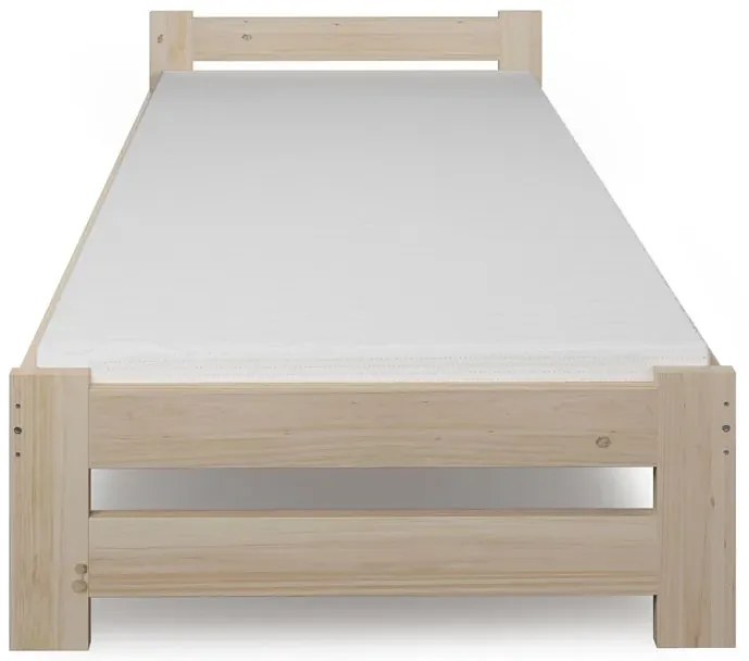Pojedyncze drewniane łóżko 90x200 N1-G15
