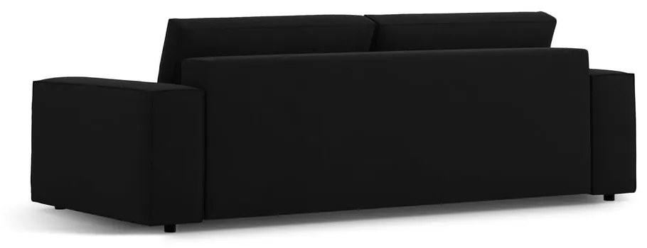 Czarna rozkładana sofa 247 cm Jodie – Micadoni Home