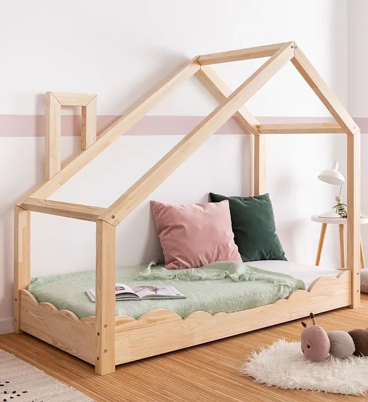Drewniane łóżko dziecięce domek T3-T13
