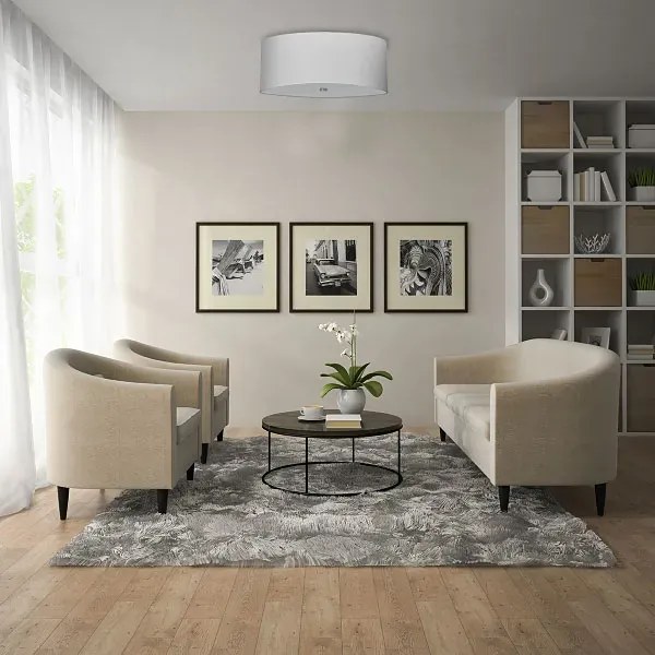 Czarny okrągły nowoczesny plafon 70 cm - EX677 S9-R61