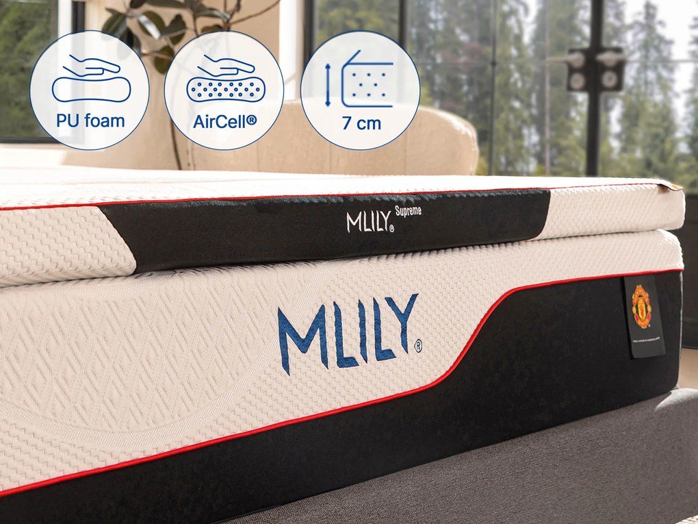 Materace Nawierzchniowy MLILY MANCHESTER SUPREME 7CM 160x200 cm