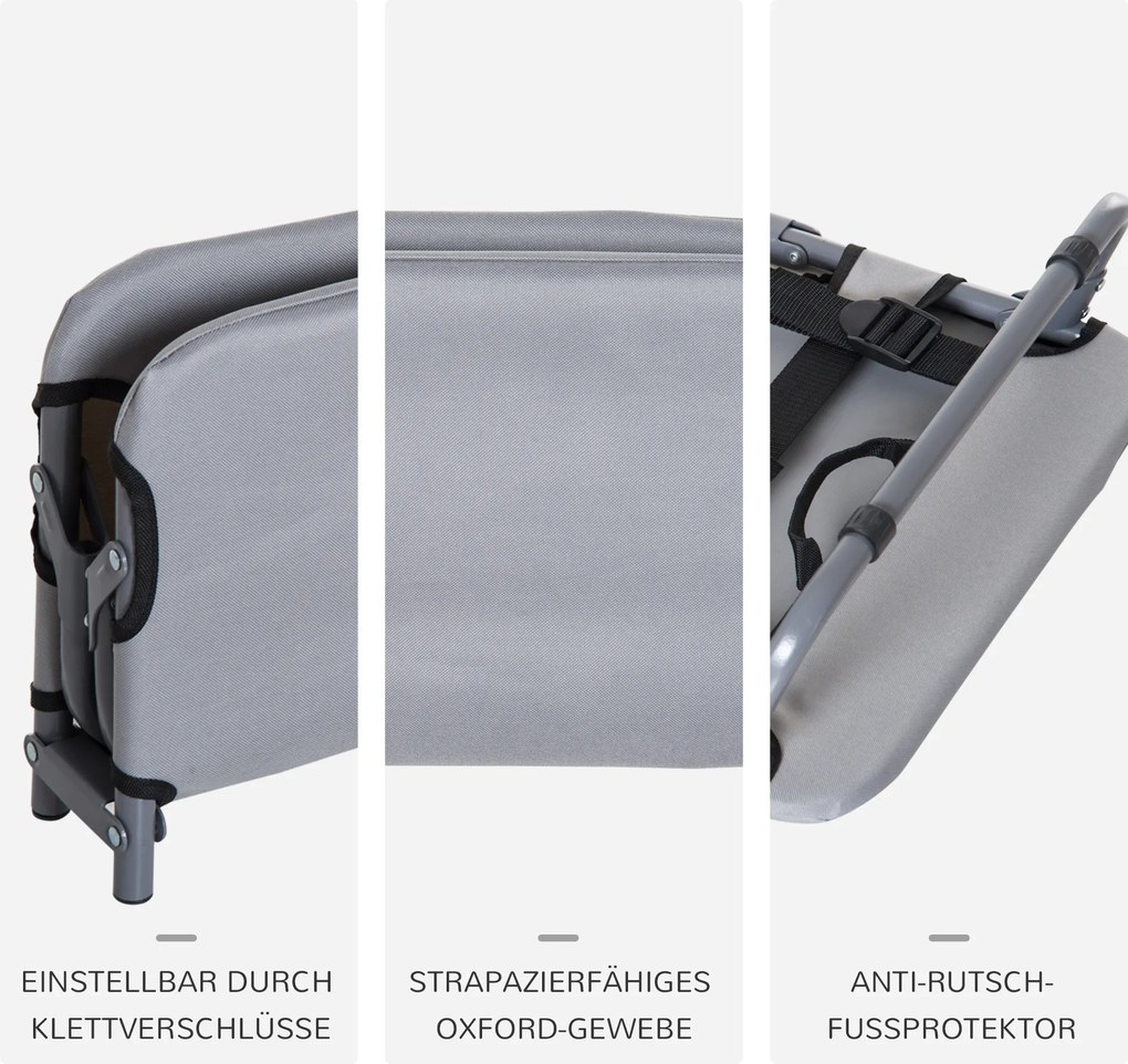 PawHut Leżanka dla psa Składane legowisko Łóżko dla kota Miejsce do spania Szare 59x46x15cm | Aosom PL