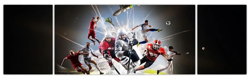 Obraz - Sportowcy (170x50 cm)