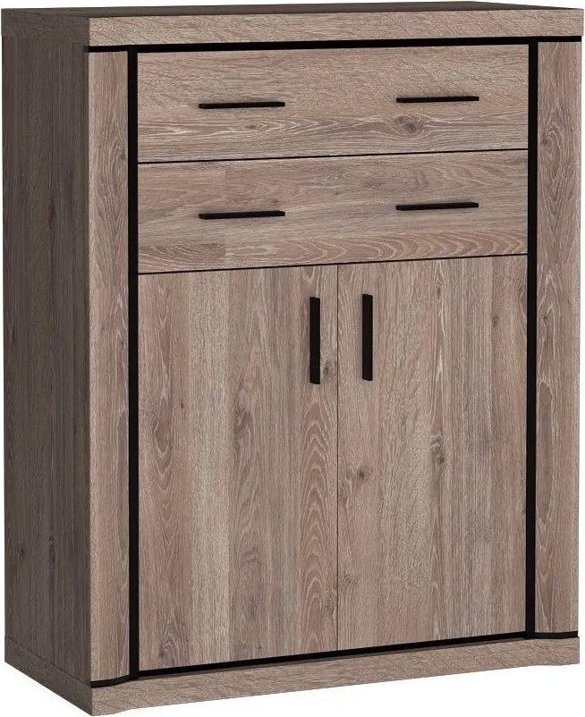 Komoda MALAGA 97 cm do Salonu Sypialni Brązowy