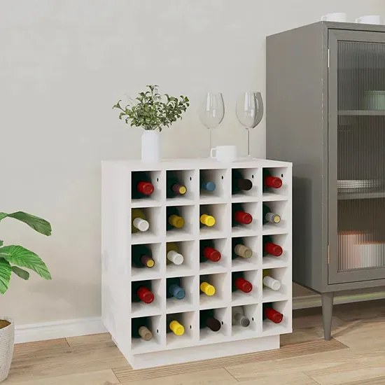 Biała sosnowa szafka na wino - Ledox