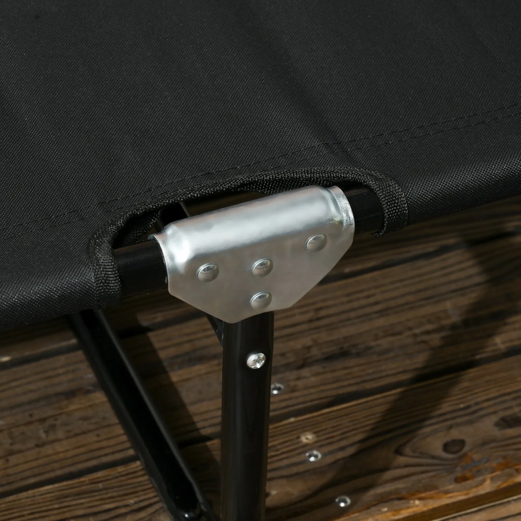 Outsunny Zestaw 2 składanych leżaków ogrodowych z 5-stopniową regulacją oparcia, do 120 kg | Aosom PL