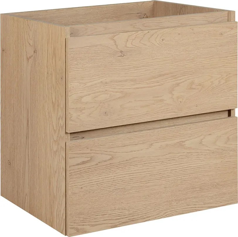 Podwieszana szafka łazienkowa pod umywalkę jasny dąb 60 cm E6-N75