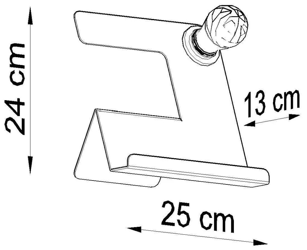 Lampa biurkowa INCLINE czarna ze stojakiem SOLLUX  LIGHTING