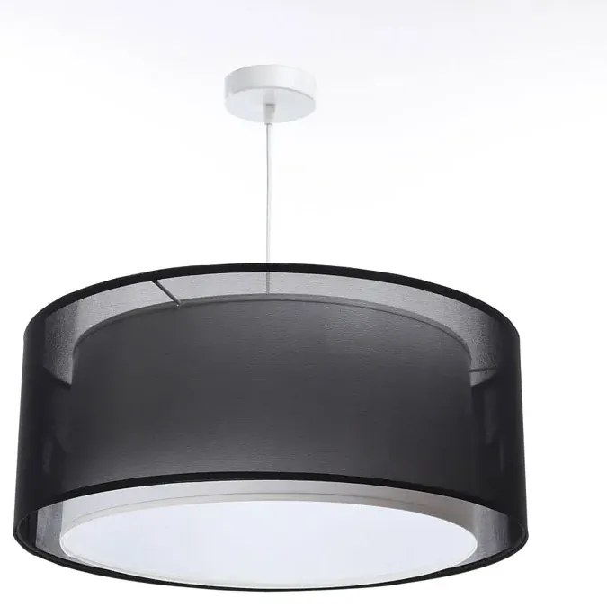 Czarna okrągła lampa wisząca nad stół - S436 A5-B75