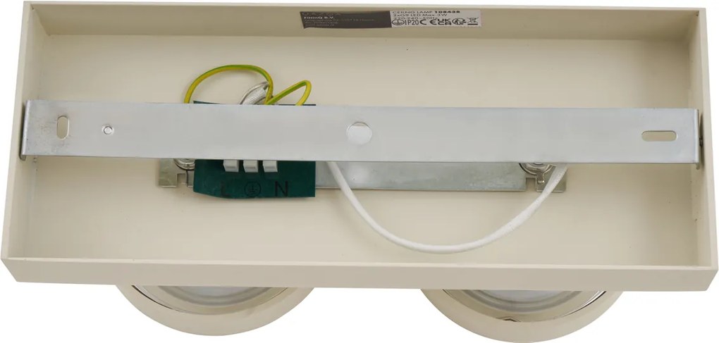 Nowoczesny sufitowy reflektor obrotowy i pochylany beżowy G9 2-punktowy - Go