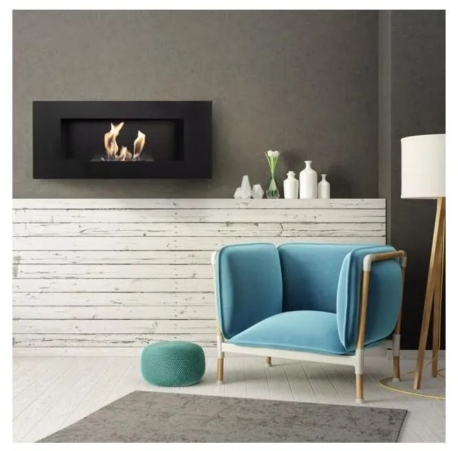 Kratki DELTA2/CZARNY/TUV - Biokominek DELTA2 40x90 cm 2kW czarny