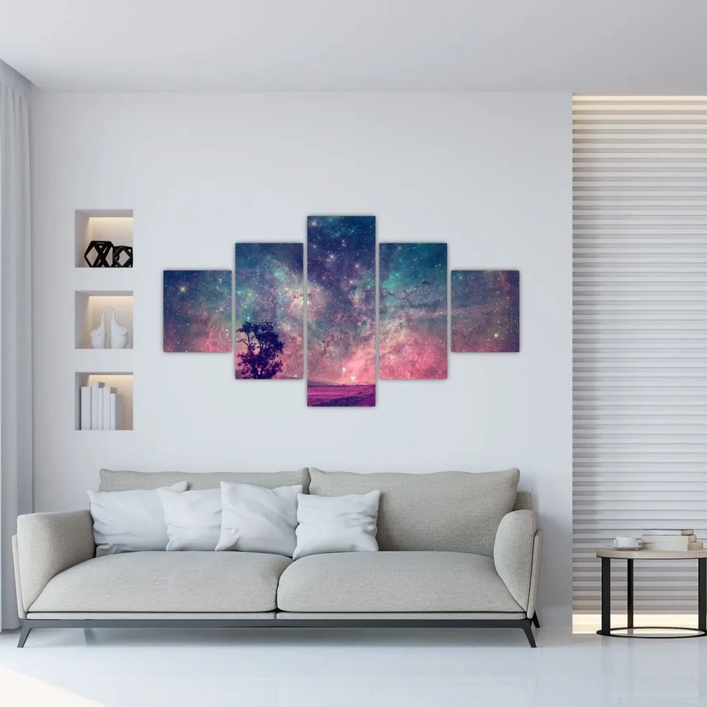 Obraz - Nieziemskie nocne niebo (125x70 cm)
