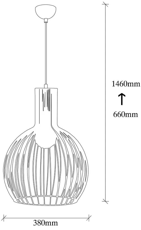 Czarna lampa wisząca z metalowym kloszem ø 38 cm Fellini – Opviq lights