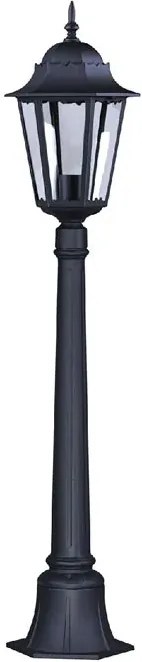 Czarna stojąca lampa ogrodowa klasyczna słupek - S351 M7-W96