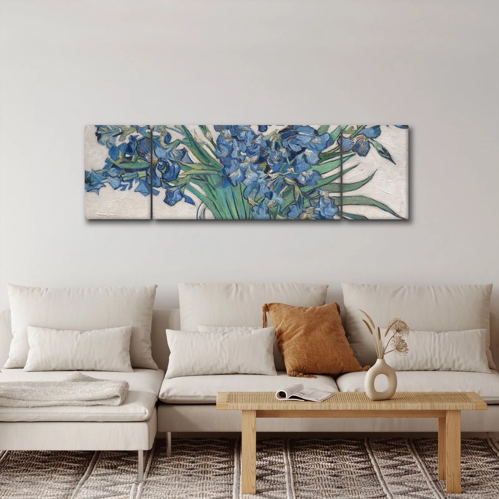 Obraz - Vincent van Gogh, Irises, reprodukcje (170x50 cm)