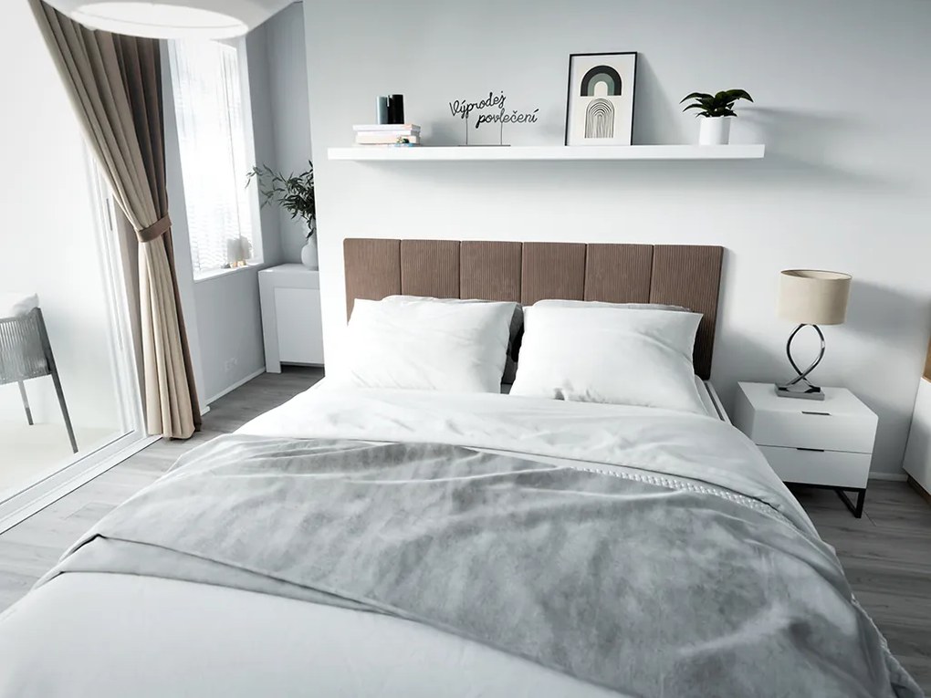 Tapicerowany panel ścienny FRAME LINCOLN 30x60 cm Kolor: Brązowy