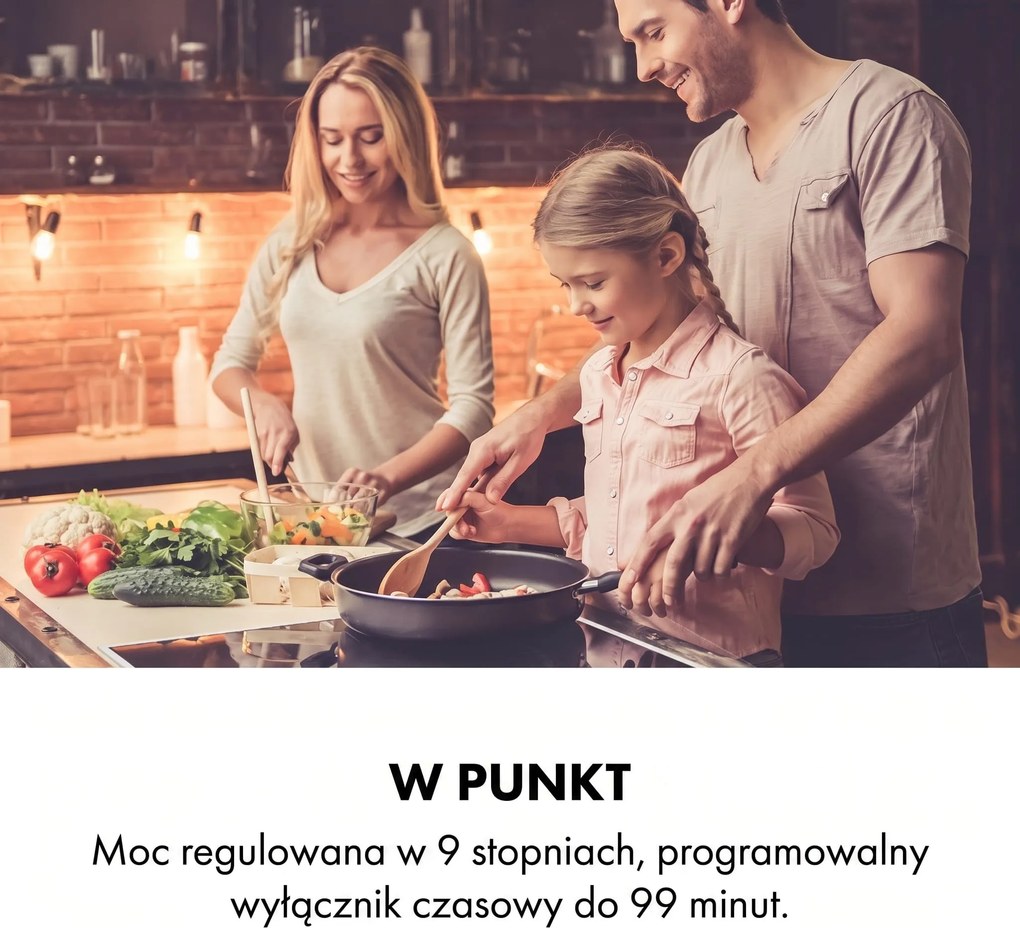 Klarstein Delicatessa Prime 77cm Płyta Indukcyjna 4 Strefy Gotowania Czarny