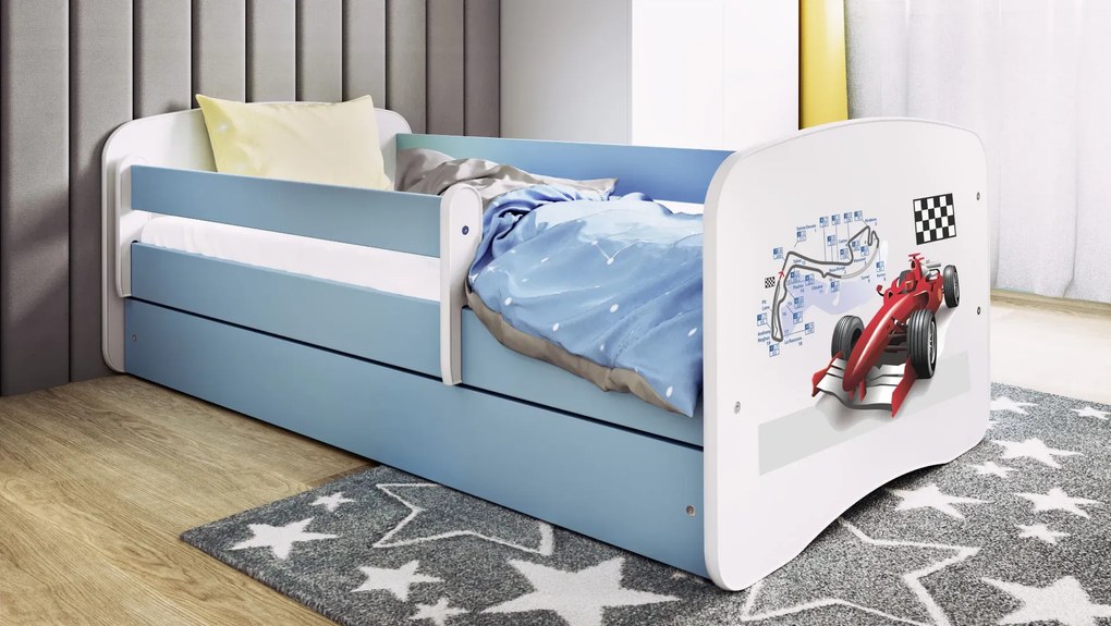 Łóżko dziecięce BABY DREAMS 140x70 formuła 1 KOCOT KIDS