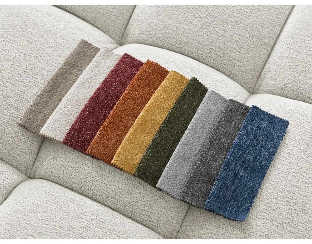 Biała sofa z tkaniny szenilowej 278 cm Everest – Bobochic Paris
