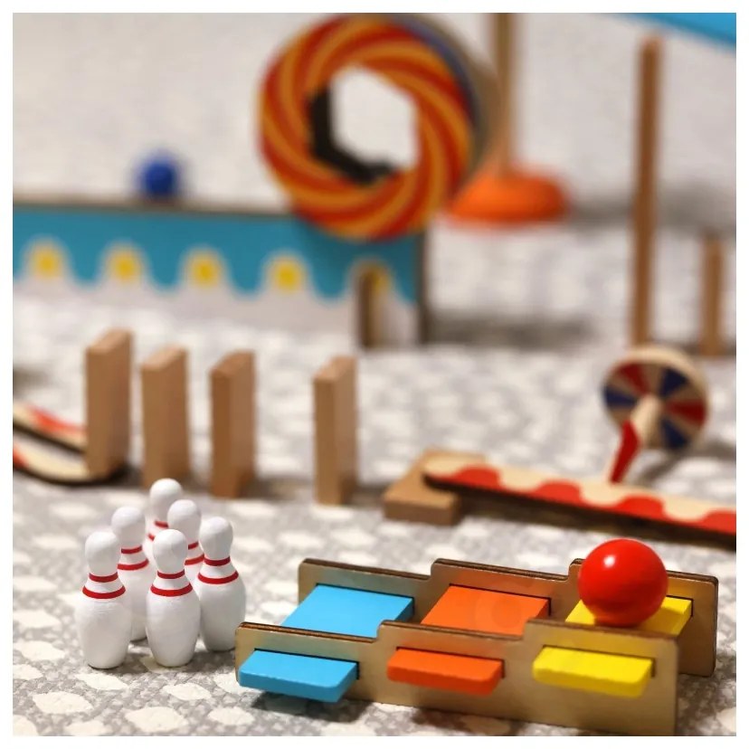 Tooky toy tor kulkowy kulodrom domino