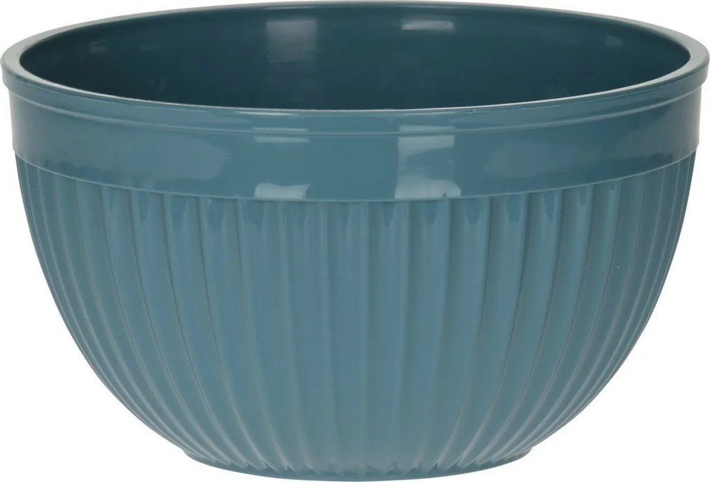 Plastikowa miska z żebrowaniem, 2 l, niebieski