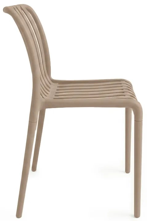Plastikowe krzesło TREGO, beżowe