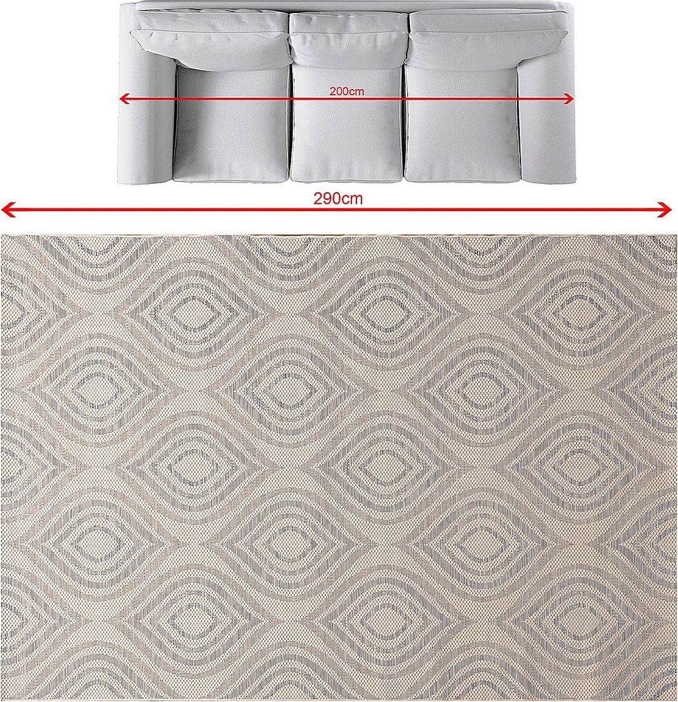 Dywan Breeze beige/raw/blue 200x290cm