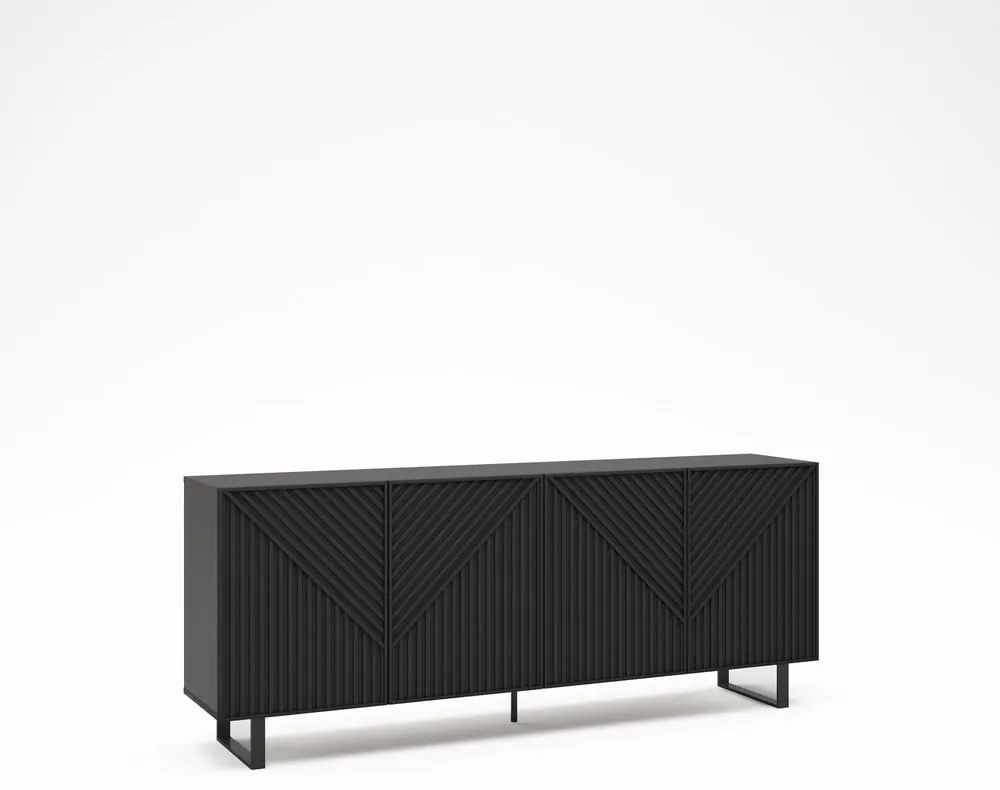 Czarna komoda 201x80x40 cm Peta – Marckeric
