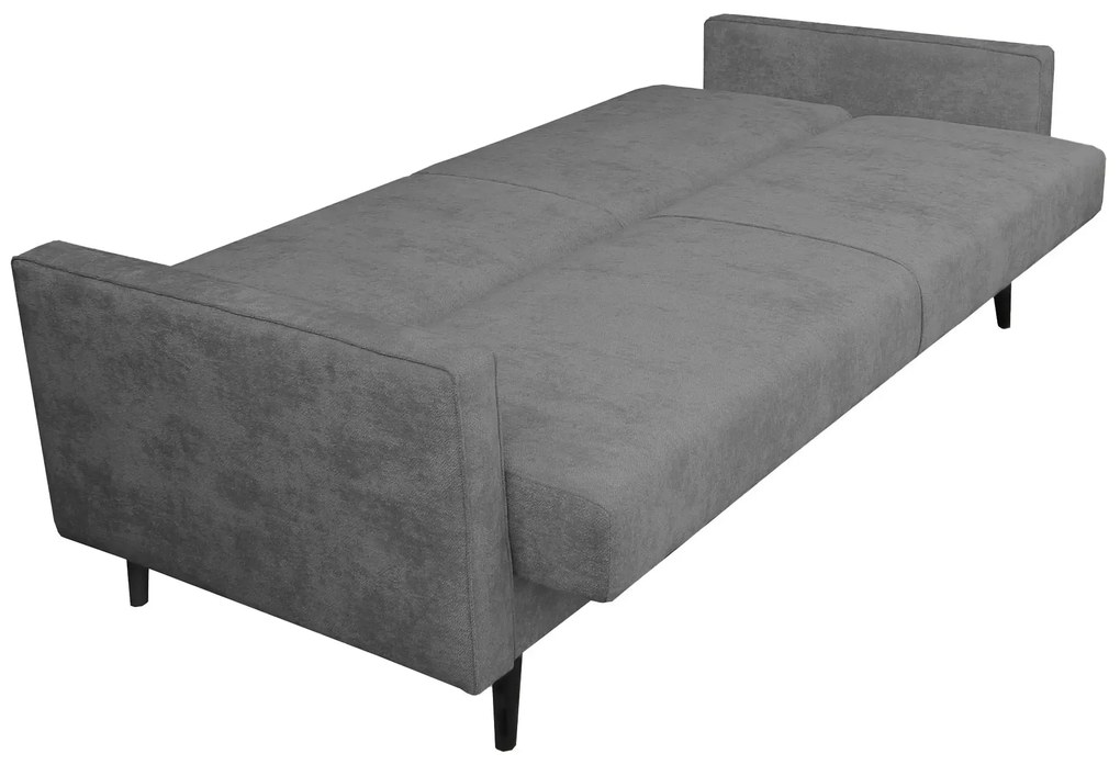 Szara kanapa rozkładana na nóżkach P3-Z95